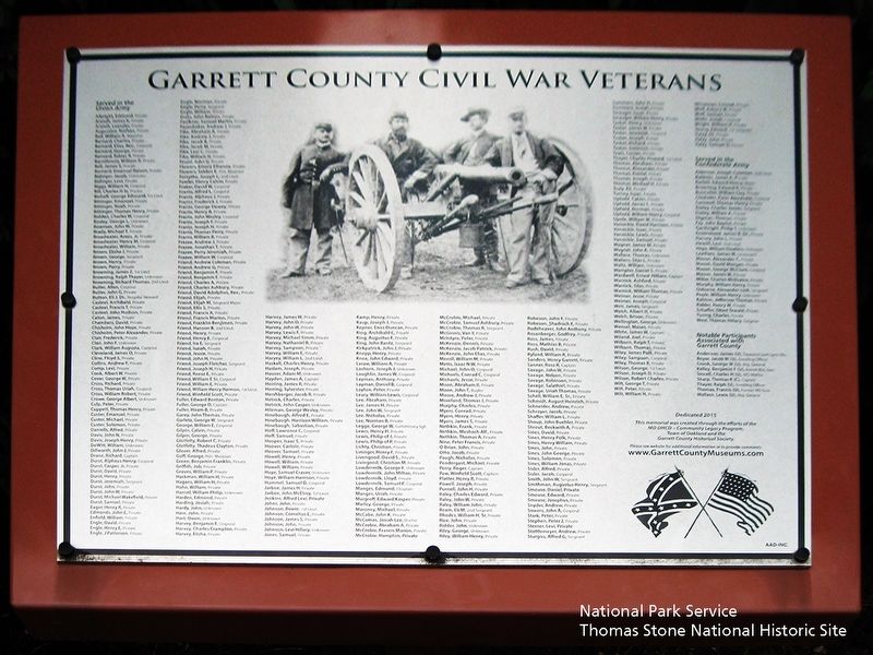 Garrett County Civil War Veterans Marker image. Click for full size.