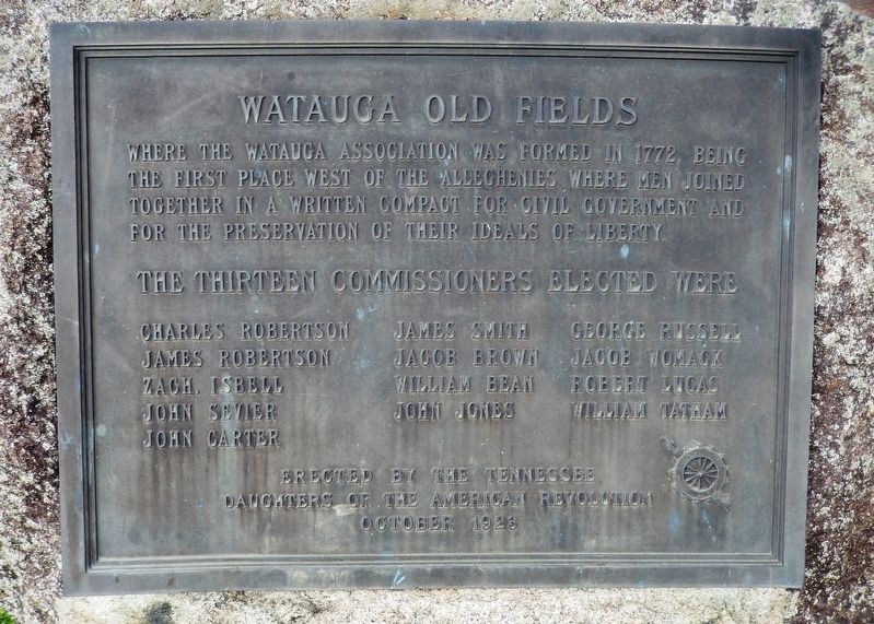 Watauga Old Fields Marker image. Click for full size.