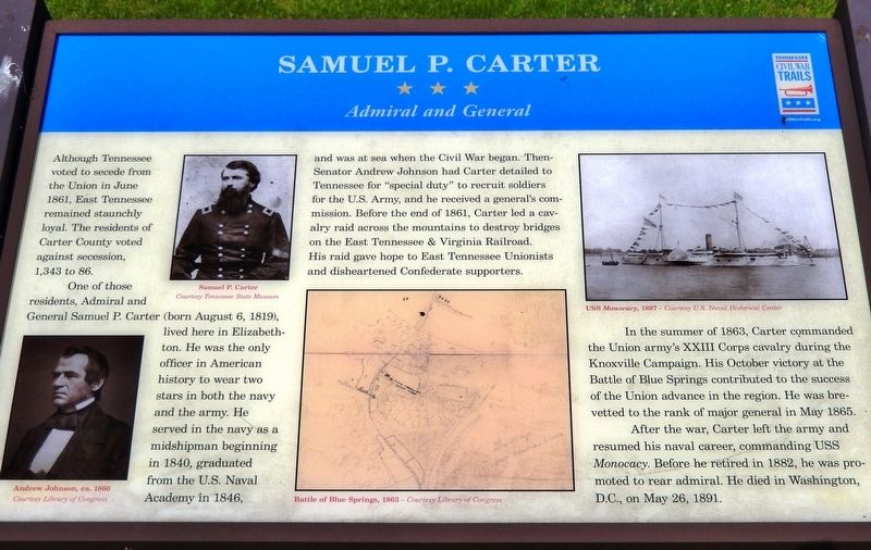 Samuel P. Carter Marker image. Click for full size.