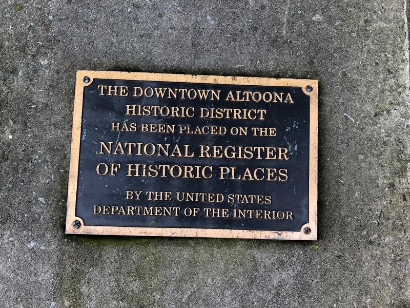 The Downtown Altoona Historic District Marker image. Click for full size.