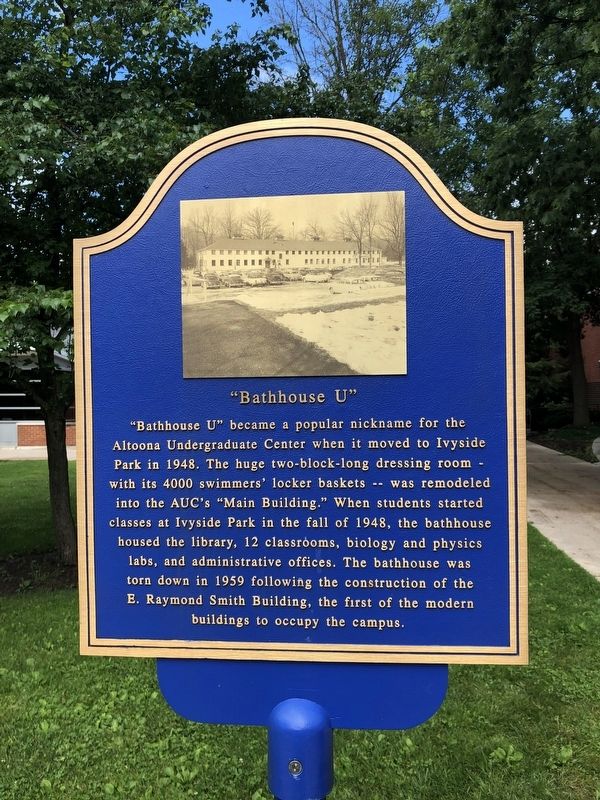 "Bathhouse U" Marker. Click for full size. "Bathhouse U" Marker image. Click for full size.