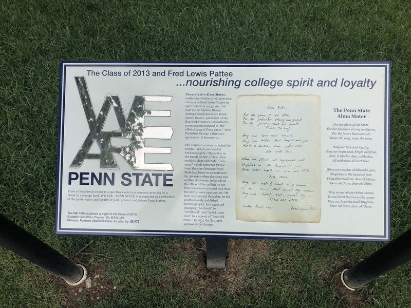 We Are Penn State Marker. Click for full size. We Are Penn State Marker image. Click for full size.