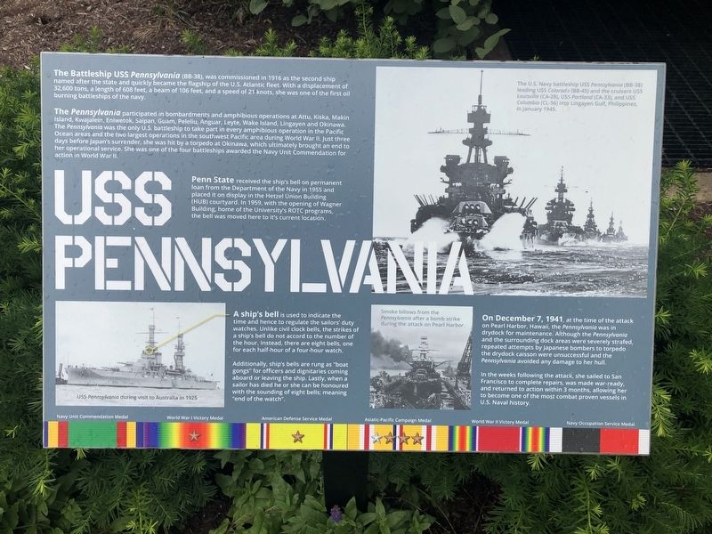 USS Pennsylvania Marker image. Click for full size.