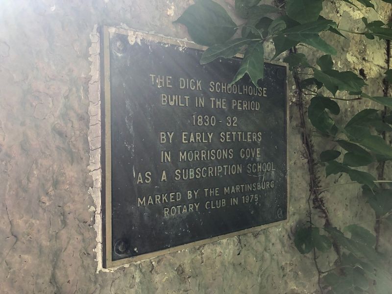 The Dick Schoolhouse Marker. Click for full size. The Dick Schoolhouse Marker image. Click for full size.