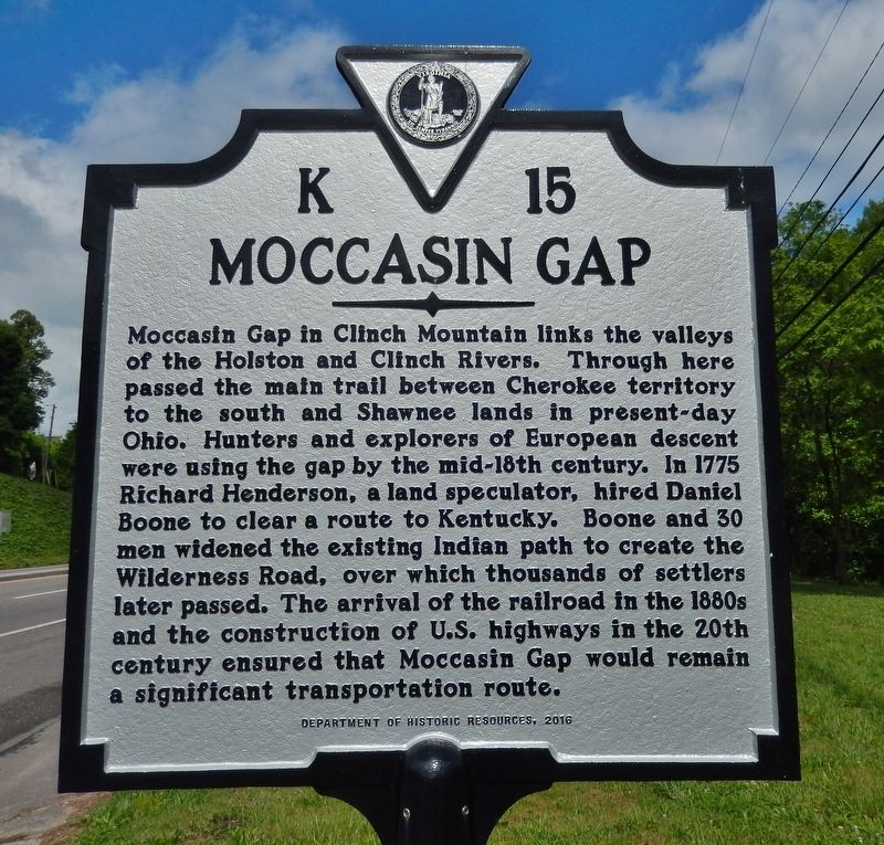 Moccasin Gap Marker image. Click for full size.