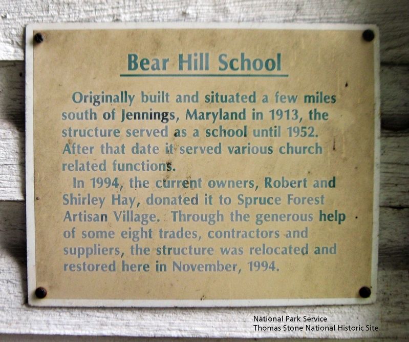 Bear Hill School Marker image. Click for full size.