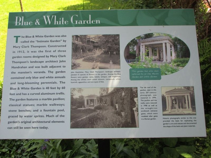 Blue & White Garden Marker image. Click for full size.