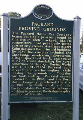 Packard Proving Grounds Marker image. Click for full size.