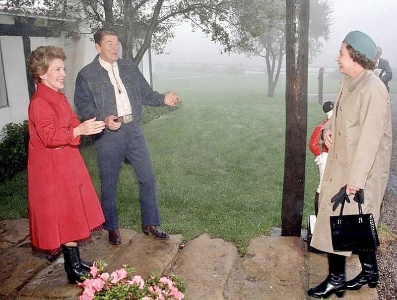 The Reagans Greet Queen Elizabeth at Rancho Cielo (Santa Barbara) image. Click for full size.