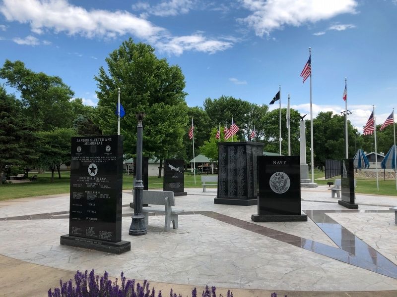 Sanborn Veterans Memorial image. Click for full size.