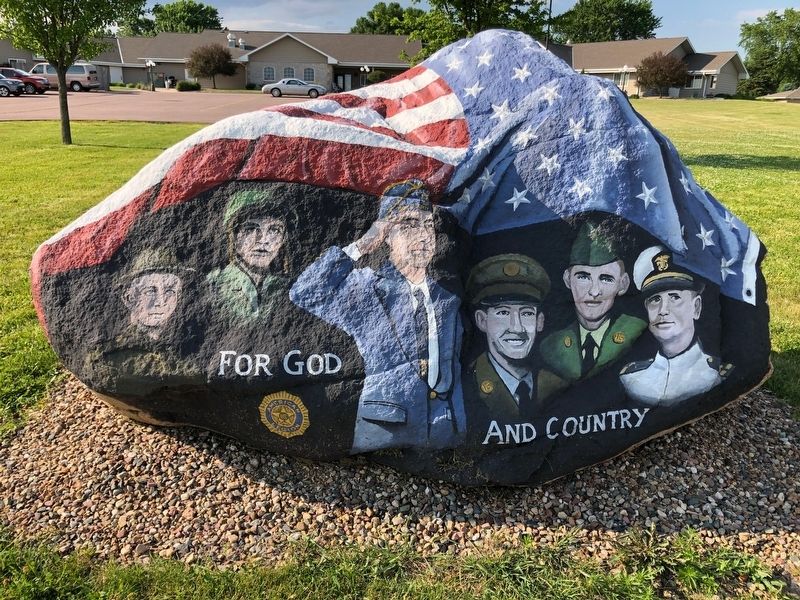 Holstein Freedom Rock Veterans Memorial image. Click for full size.