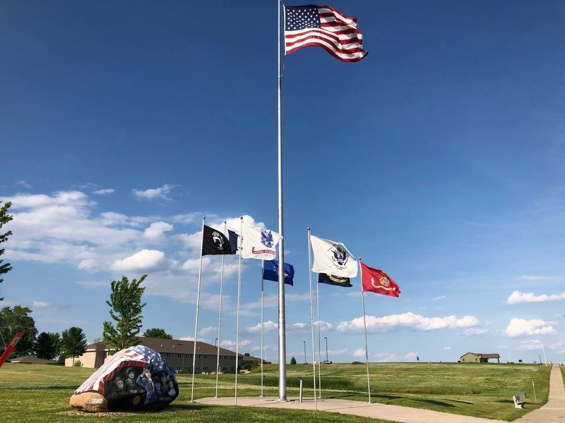 Holstein Freedom Rock Veterans Memorial image. Click for full size.