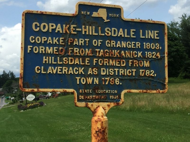 Copake-Hillsdale Line Marker image. Click for full size.