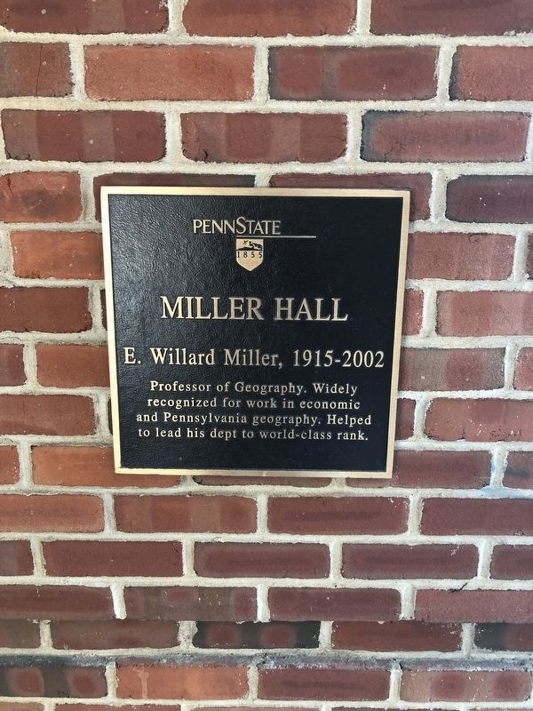 Miller Hall Marker image. Click for full size.