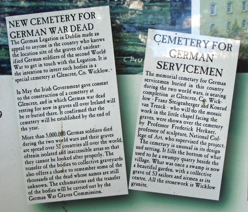 The German Military Cemetery, Glencree Marker Detail image. Click for full size.