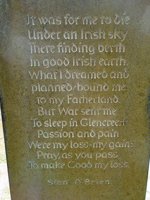 Stan O'Brien English Poem in the German Military Cemetery, Glencree image. Click for full size.