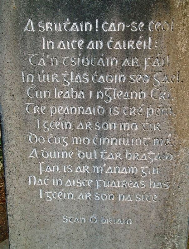 Stan O'Brien Gaelic Poem in the German Military Cemetery, Glencree image. Click for full size.