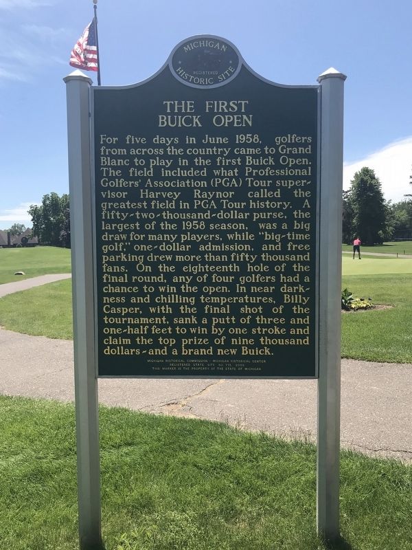 The First Buick Open. Click for full size. The First Buick Open image. Click for full size.