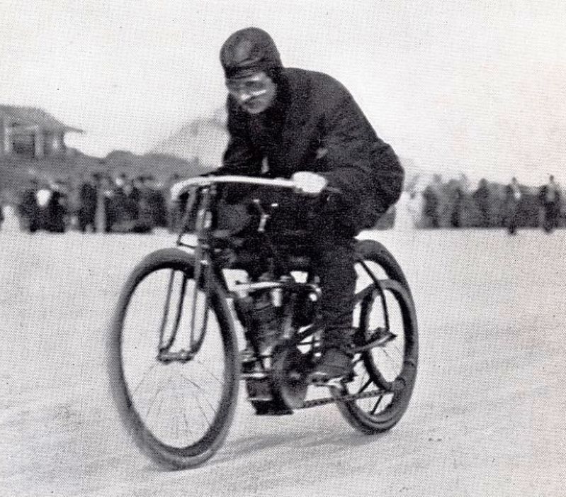 Glenn Hammond Curtiss and his V-8 motorcycle image. Click for full size.