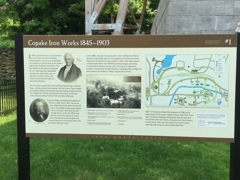 Copake Iron Works Marker image. Click for full size.
