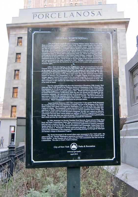 General Worth Square Marker - 2014 version image. Click for full size.