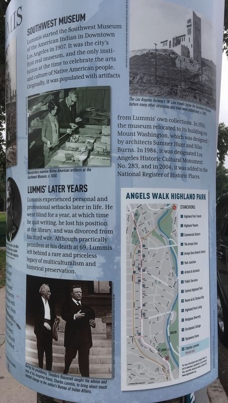Charles Lummis Marker. Click for full size. Charles Lummis Marker image. Click for full size.