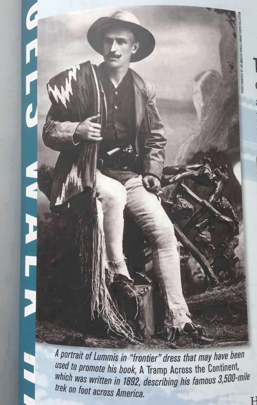 Charles Lummis Photo on Marker. Click for full size. Charles Lummis Photo on Marker image. Click for full size.