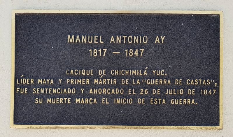 Manuel Antonio Ay Marker. Click for full size. Manuel Antonio Ay Marker image. Click for full size.