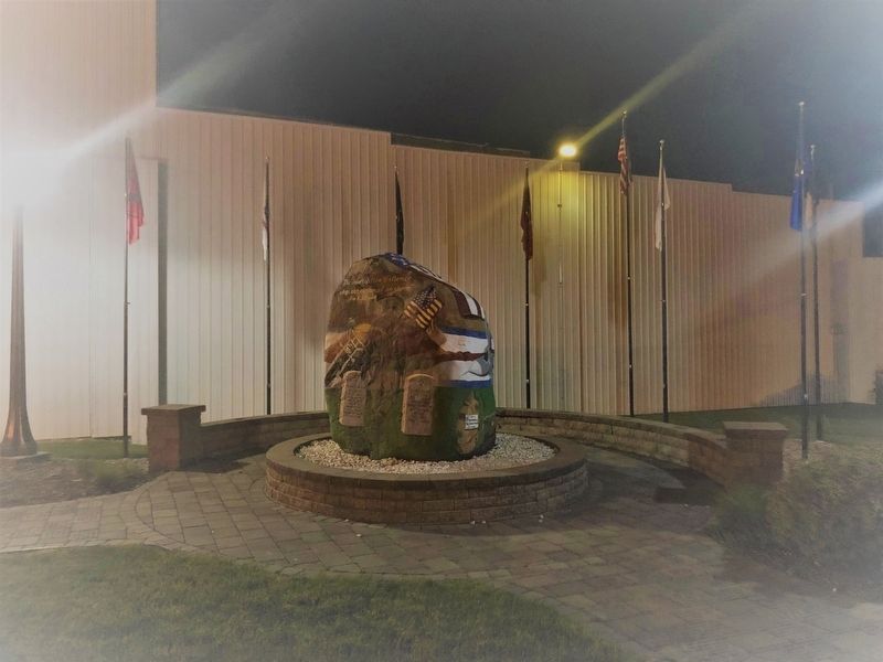 Manilla Freedom Rock Veterans Memorial image. Click for full size.