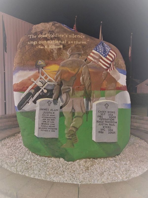 Manilla Freedom Rock Veterans Memorial image. Click for full size.