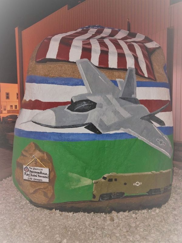 Manilla Freedom Rock Veterans Memorial image. Click for full size.