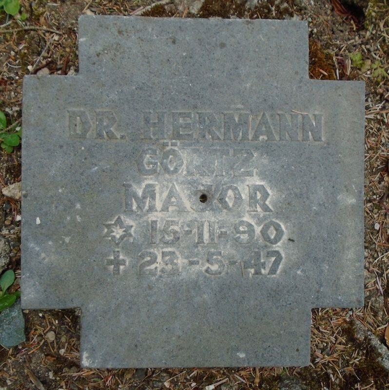Goertz Grave Marker in the German Military Cemetery, Glencree image. Click for full size.