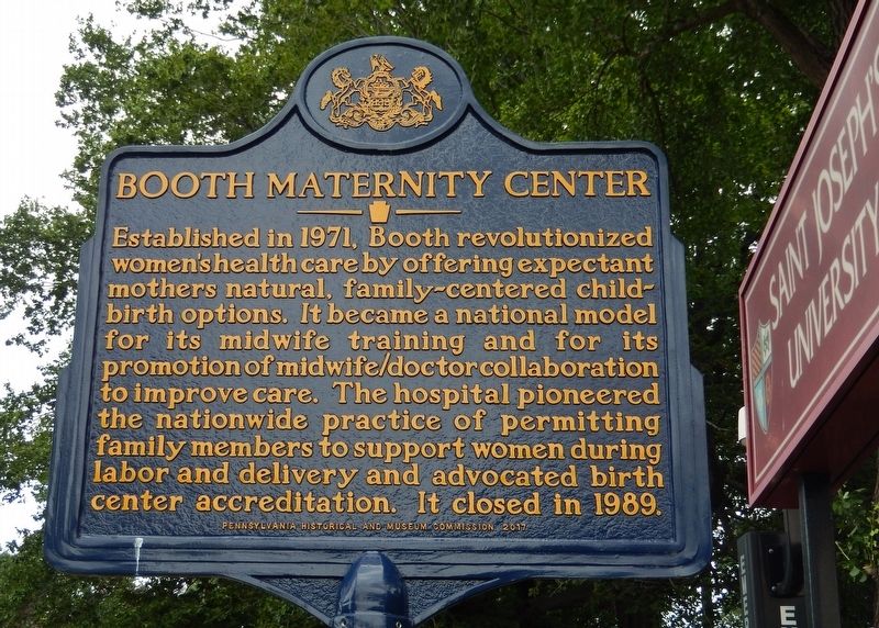 Booth Maternity Center Marker image. Click for full size.