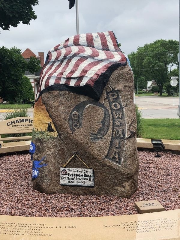 Rockwell City Freedom Rock Veterans Memorial image. Click for full size.