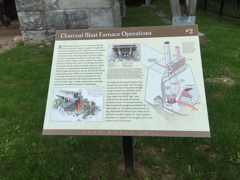 Charcoal Blast Furnace Operations Marker image. Click for full size.