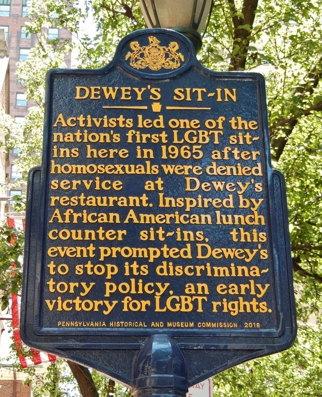 Dewey's Sit-in Marker image. Click for full size.