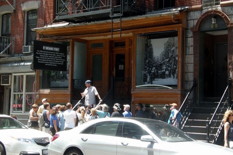 Getting ready for the tour at 97 Orchard Street, 2019 image. Click for full size.