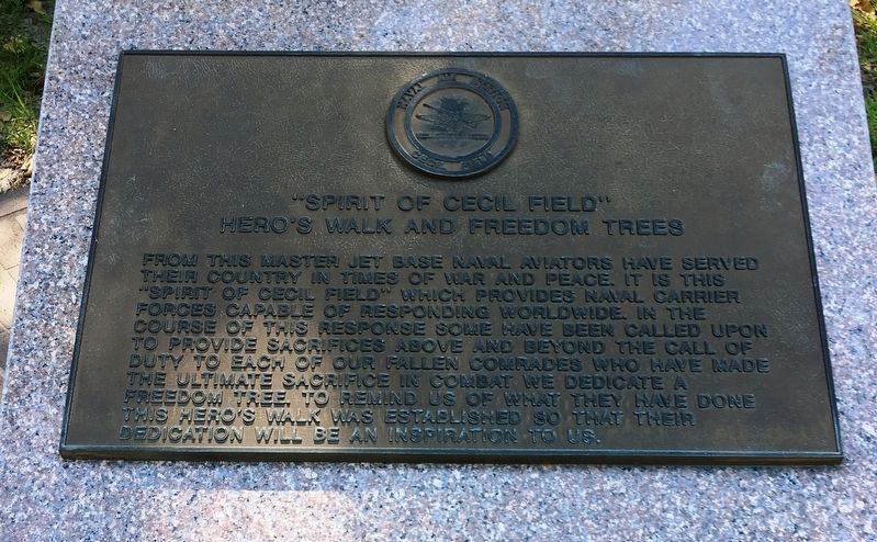 “Spirit of Cecil Field” Marker image. Click for full size.