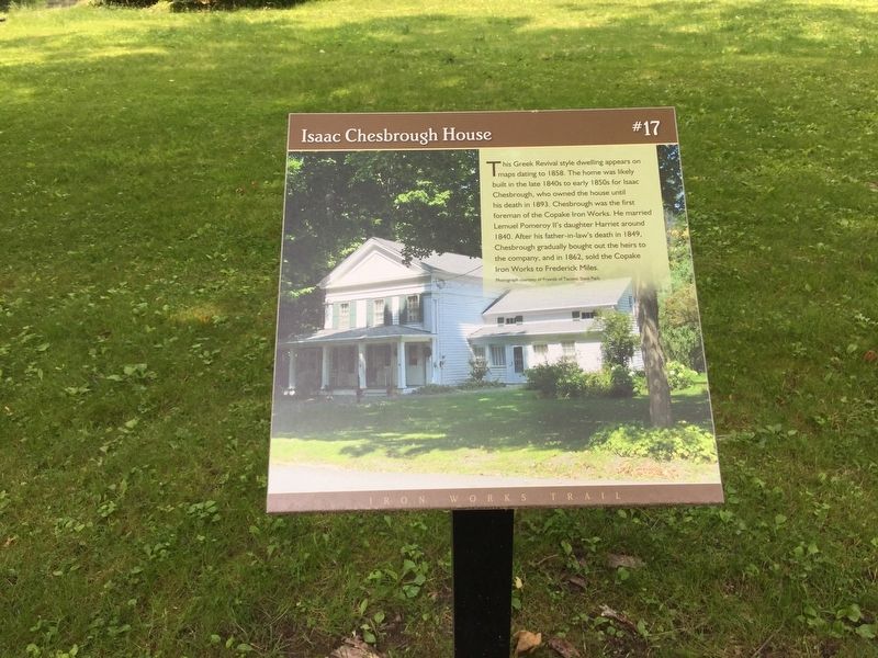 Isaac Chesbrough House Marker. Click for full size. Isaac Chesbrough House Marker image. Click for full size.