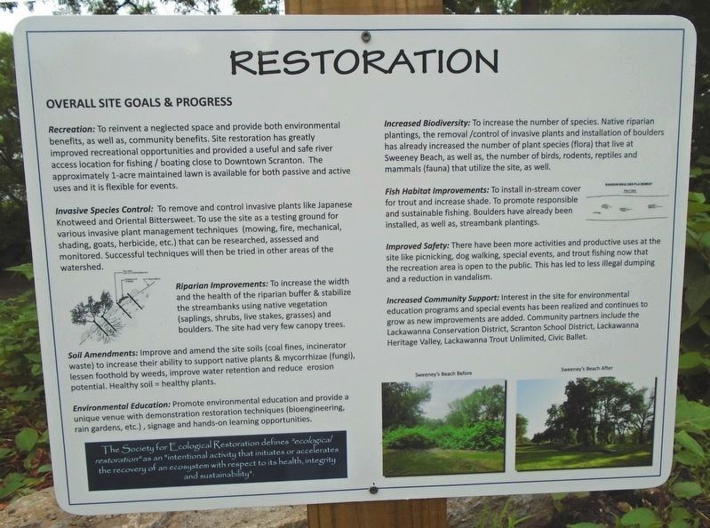 Sweeney's Beach Restoration Marker image. Click for full size.