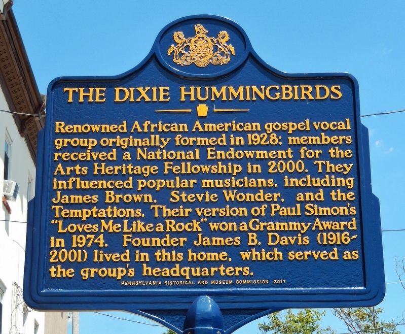 The Dixie Hummingbirds Marker image. Click for full size.