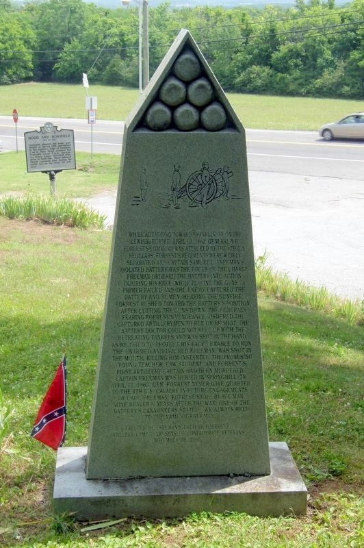Freeman's Battery, Forrest's Artillery Marker image. Click for full size.