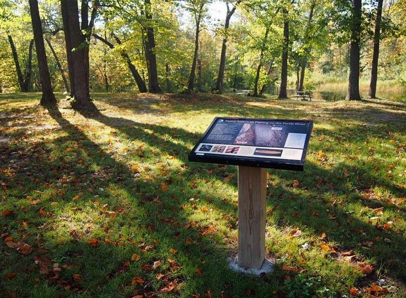 Marker in picnic area of Three Island Lake County Park image. Click for full size.