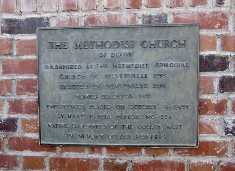 The Methodist Church of Dixon Marker image. Click for full size.