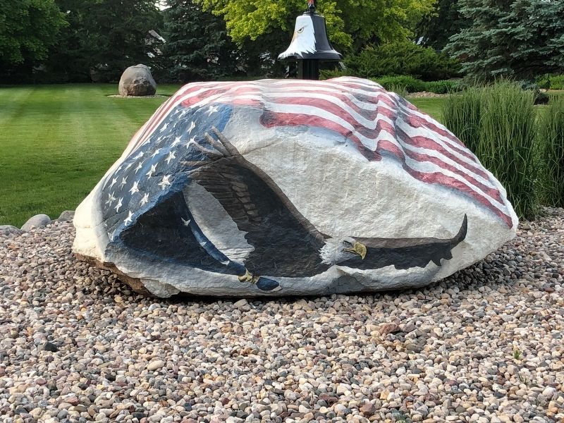 Rolfe Freedom Rock Veterans Memorial image. Click for full size.
