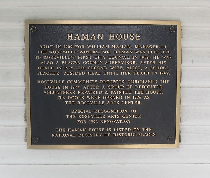 Haman House Marker image. Click for full size.