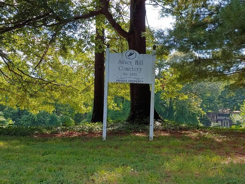 Silver Hill Cemetery sign image. Click for full size.