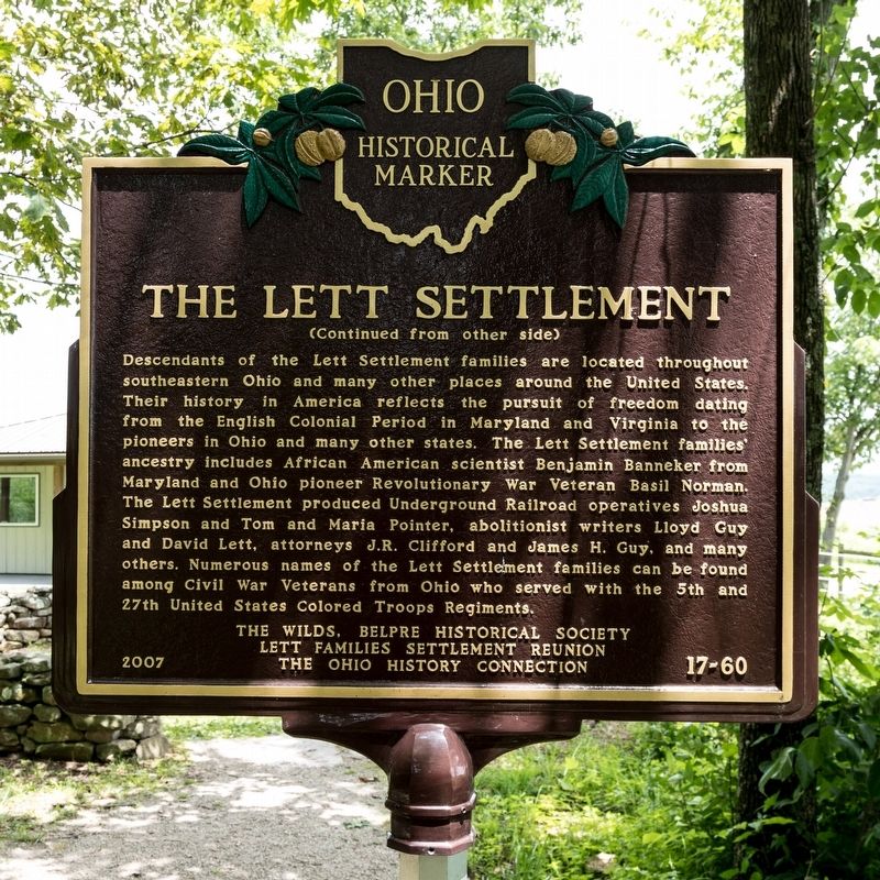 The Lett Settlement Marker, side two image. Click for full size.