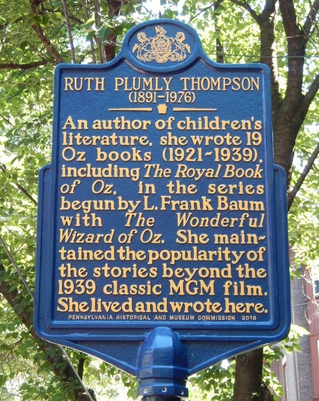 Ruth Plumly Thompson Marker image. Click for full size.