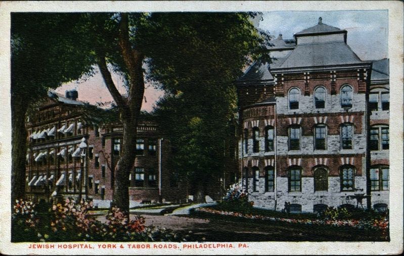 <i>Jewish Hospital, York & Tabor Roads, Philadelphia, Pa.</i> image. Click for full size.